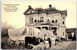 VINTAGE POSTCARD EZRA MEEKER'S HOMESTEAD AT PUYALLUP WASH OLD OREGON TRAIL 1906