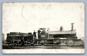 LOCOMOTIVE SERIES TRAIN ANTIQUE REAL PHOTO POSTCARD RPPC railroad railway LONDON