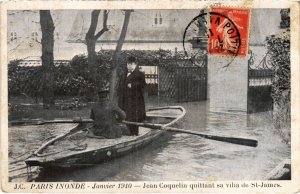 CPA PARIS Jean Coquelin Quittant sa Villa de St-James (1322697)