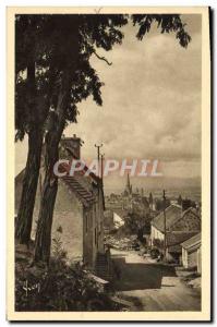 Old Postcard Autun The Cathedral View Of The Village Of Couhard