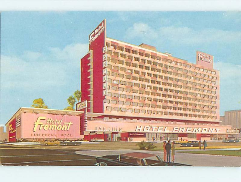 1960's HOTEL FREMONT WITH SUN DECK & POOL Las Vegas Nevada Nevada NV j6131