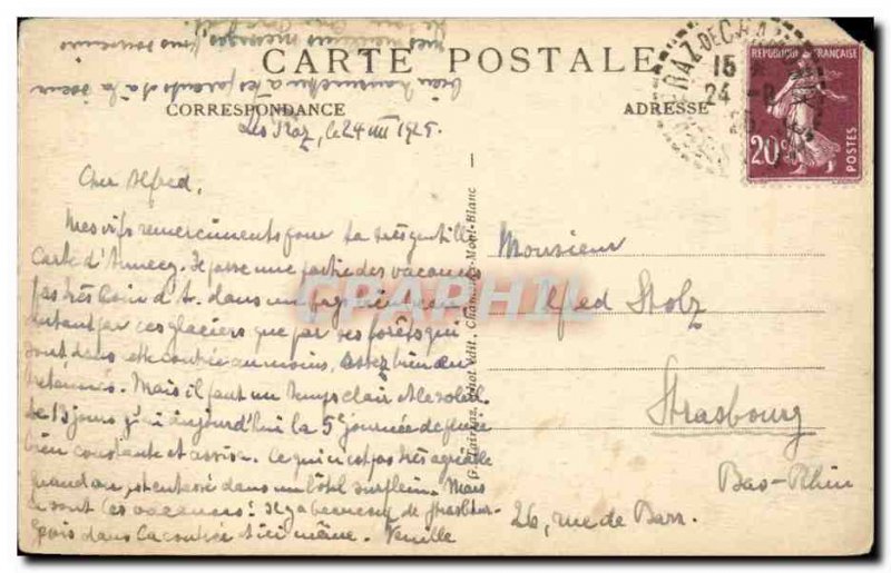 Old Postcard Chamonix Les Pratz