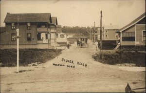 Silver Beach Milford Connecticut CT Street Scene c1910 Real Photo Postcard