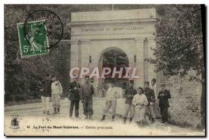 Old Postcard Fort Mont Valerien Main Entree Army Soldiers