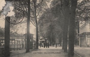 Entree De Charleroi Belgium Old Postcard