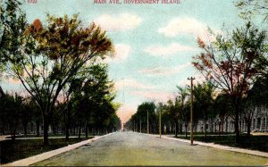 Iowa Davenport Government Island Main Avenue 1909