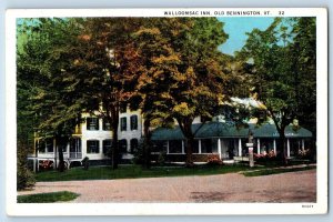 Old Bennington Vermont VT Postcard Wallomsac Inn Exterior Trees 1932 Antique