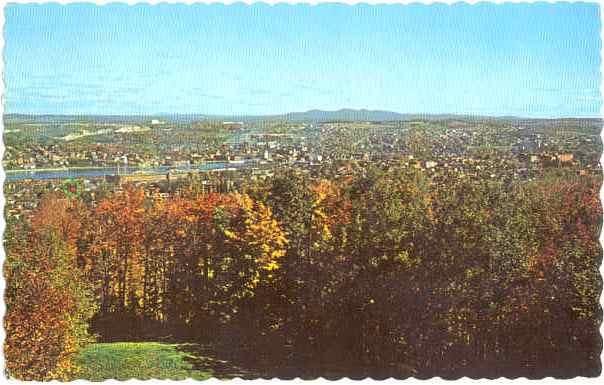 Overview of Sherbrooke, Quebe, Canada,  1969 Chrome