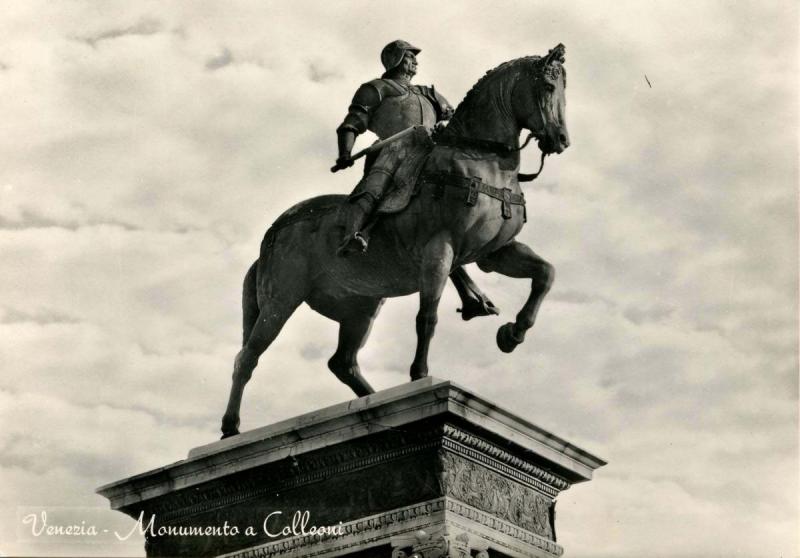 Italy - Venice. Monument to Colleoni  *RPPC