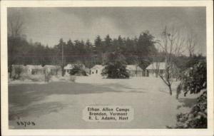 Brandon VT Ethan Allen Camps Postcard