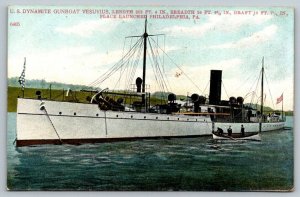 US Navy  Dynamite Gunboat Vesuvius  Philadelphia   Pennsylvania    Postcard