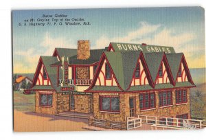 Winslow Arkansas AR Postcard 1930-1950 Burns Gables on Mt Gayler Top of Ozarks
