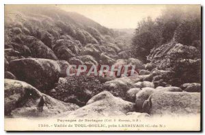 Postcard Old Paysage Vallee de Bretagne Toul Goulic near Lanrivain (C N)