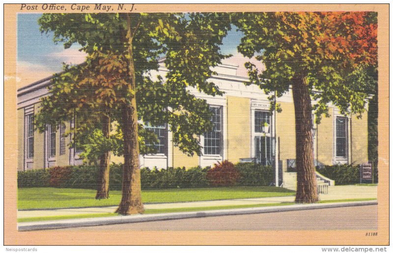 Post Office, CAPE MAY, New Jersey, 1930-1940s