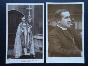 YORK CATHEDRAL  2 x Arch Bishop of York COSMO GORDON LANG c1911 RP Postcard