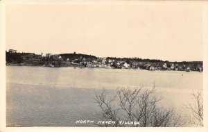 RPPC North Haven Village, Maine Knox County ca 1910s Antique Photo Postcard