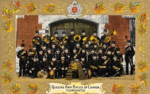 Brass Band Queen's Own Rifles Canada Toronto Military 1910c postcard