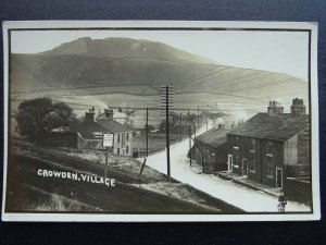 Derbyshire CROWDEN VILLAGE shows The Commercial Inn & Water Works Old RP PC