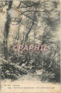 Old Postcard For�t Sainte Baume From the cave Canape