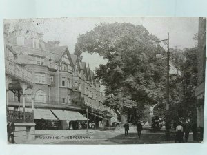 The Broadway Worthing Sussex Vintage Postcard 1925