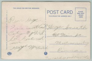 Atlantic City New Jersey~Heavy Surf~1920s Postcard