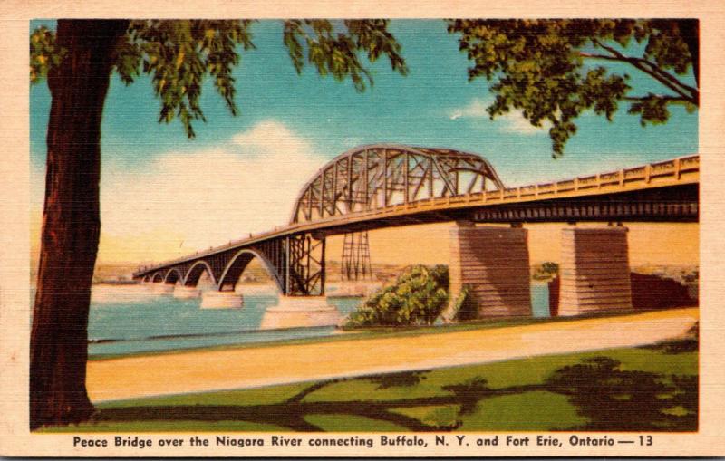 New York Buffalo Peace Bridge Over Niagara River Dexter Press