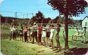 Postcard NY Greenfield Park - Tamarack Lodge - Archery Range