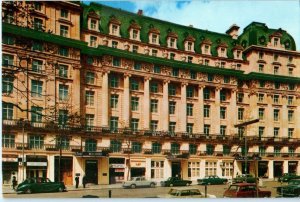 The Waldorf Hotel London England w/ Vintage Cars Postcard