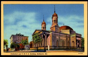 Maryland BALTIMORE Cathedral and Y.M.C.A. Building - Linen