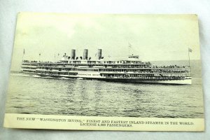 Circa 1910-20 Washington Irving Fastest Inland Steamer in The World Postcard P33