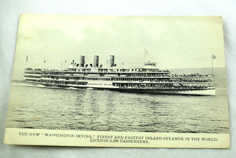 Circa 1910-20 Washington Irving Fastest Inland Steamer in The World Postcard P33