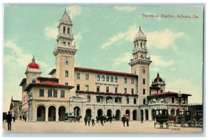 c19410 Terminal Station Exterior View Building Atlanta Georgia Vintage Postcard