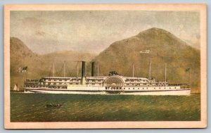 Paddle Steamer St. John  Hudson River  New York   Postcard