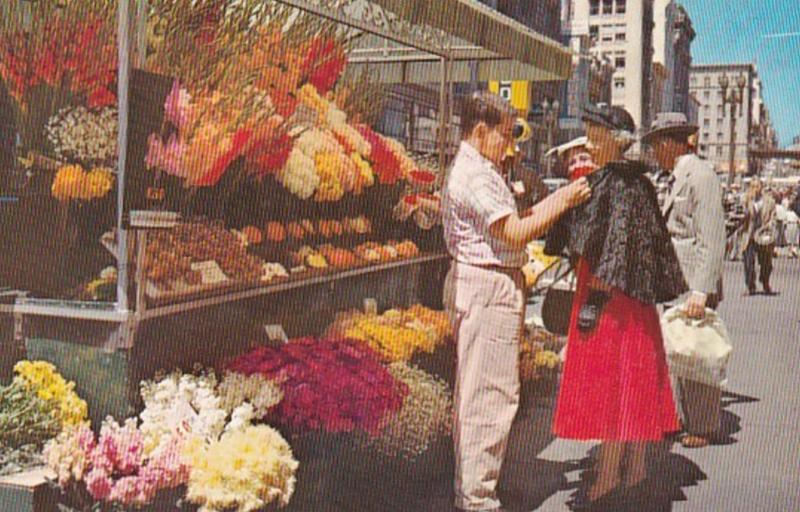 California San Francisco Street Flower Vendor