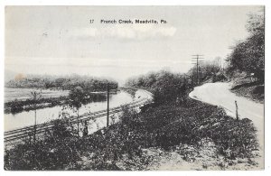 French Creek, Meadville, Pennsylvania, Divided Back Postcard Mailed 1908