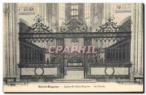 Old Postcard Saint Riquier Saint Riquier Church Choir