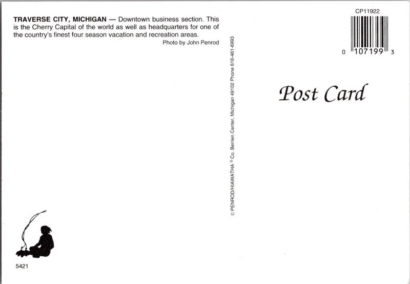 Continental Postcard Downtown Traverse City, Michigan CF5