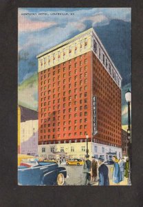 KY Kentucky Hotel Louisville Kentucky Linen Postcard Carling Dinkler Hotel