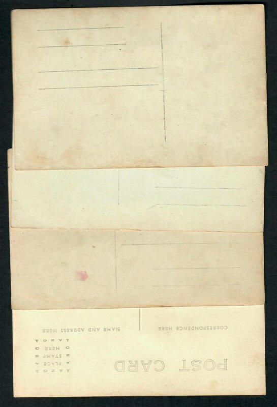 52 RPPC 4pc WW1 Luxembourg Canon Allemand 1918 Boches Americaines Soldier Pistol