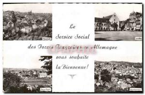 Postcard Modern Army Social Service Forces Francaises Germany Neustadt Landau...