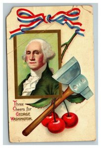 Vintage 1912 Postcard Ellen Clapsaddle Embossed George Washington Cherry Tree