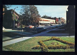 Brattleboro, Vermont,VT Postcard, Downtown, Woolworth's, 1950's Cars