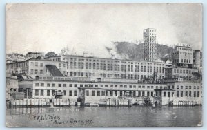 POWELL RIVER, British Columbia Canada ~ PAPER MILLS 1915 B.C. Art Press Postcard