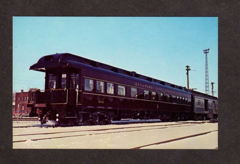 NY Delaware & Hudson Railroad Train Pullman Car Colonie New York Postcard