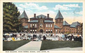 Main Building State University Normal School Lock Haven PA 1920s postcard