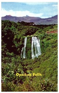 Opaikaa Falls Waterfall Kauai Garden Isle Hawaii Postcard