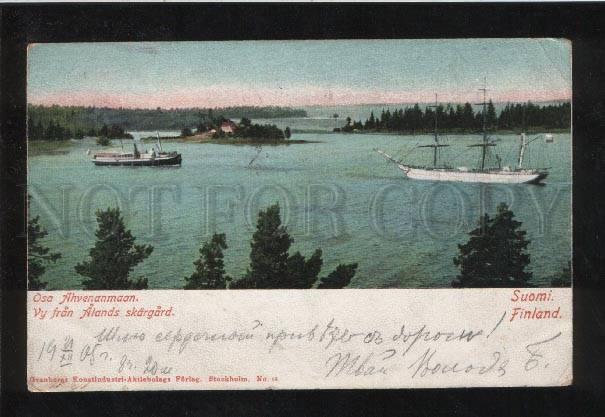 067647 FINLAND Osa Ahvenanmaan ships Vintage PC