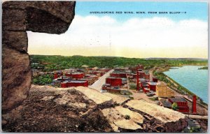 1975 Overlooking Red Wing Minnesota MN From Barn Bluff Buildings Posted Postcard