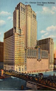 Illinois Chicago Civic Opera Building 1945 Curteich
