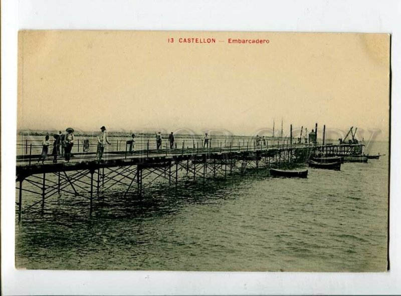 3138298 Spain CASTELLON Embarcadero Pier Vintage postcard